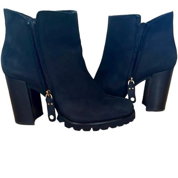 EUC Gibson & Latimer Jada leather platform lug sole booties 9.5 utility punk emo - Picture 7 of 11